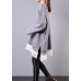 Chunky gray sweaters plus size clothing o neck Batwing Sleeve knit tops